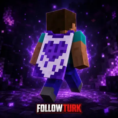 Purple Heart Cape – Minecraft Key