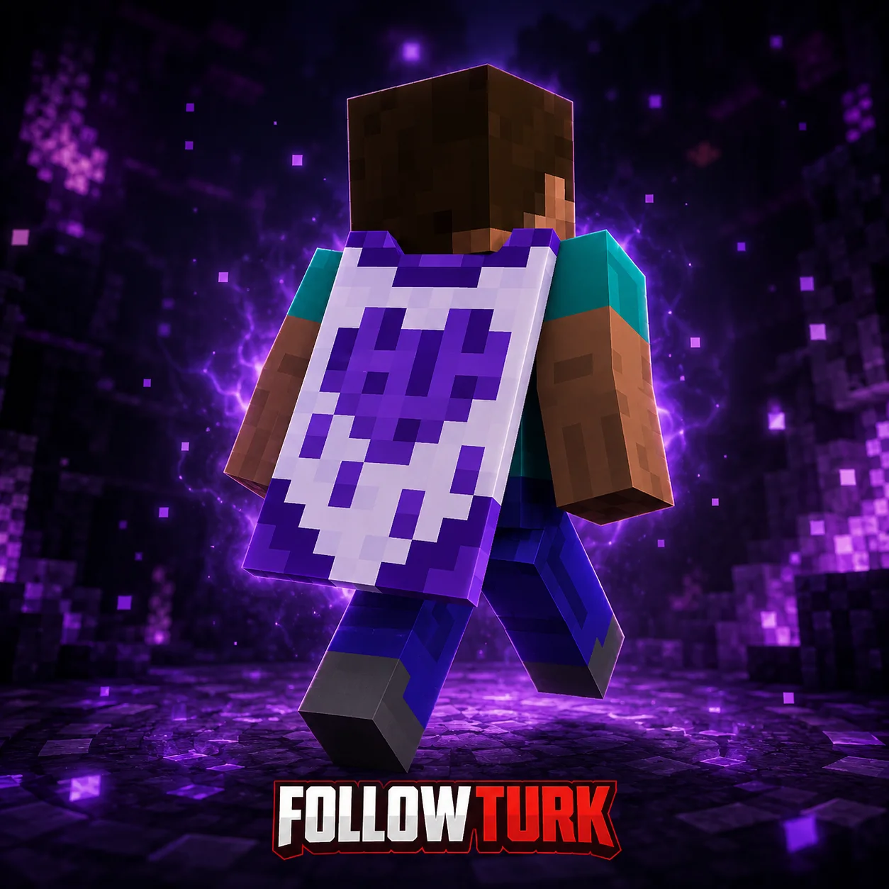 Purple Heart Cape - Minecraft Key - FollowTurk