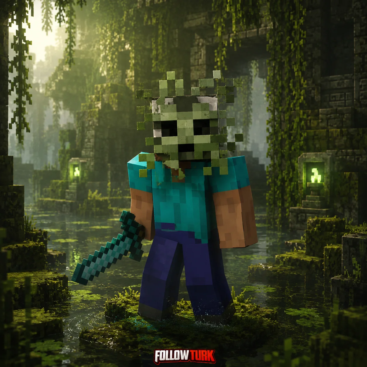 Moss Mask Code - Minecraft Key - FollowTurk