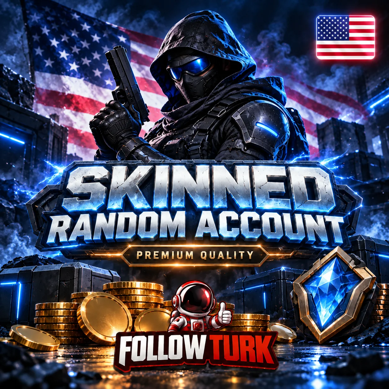 NA – Nordamerika Random Skinned Account – Vollzugriff - FollowTurk