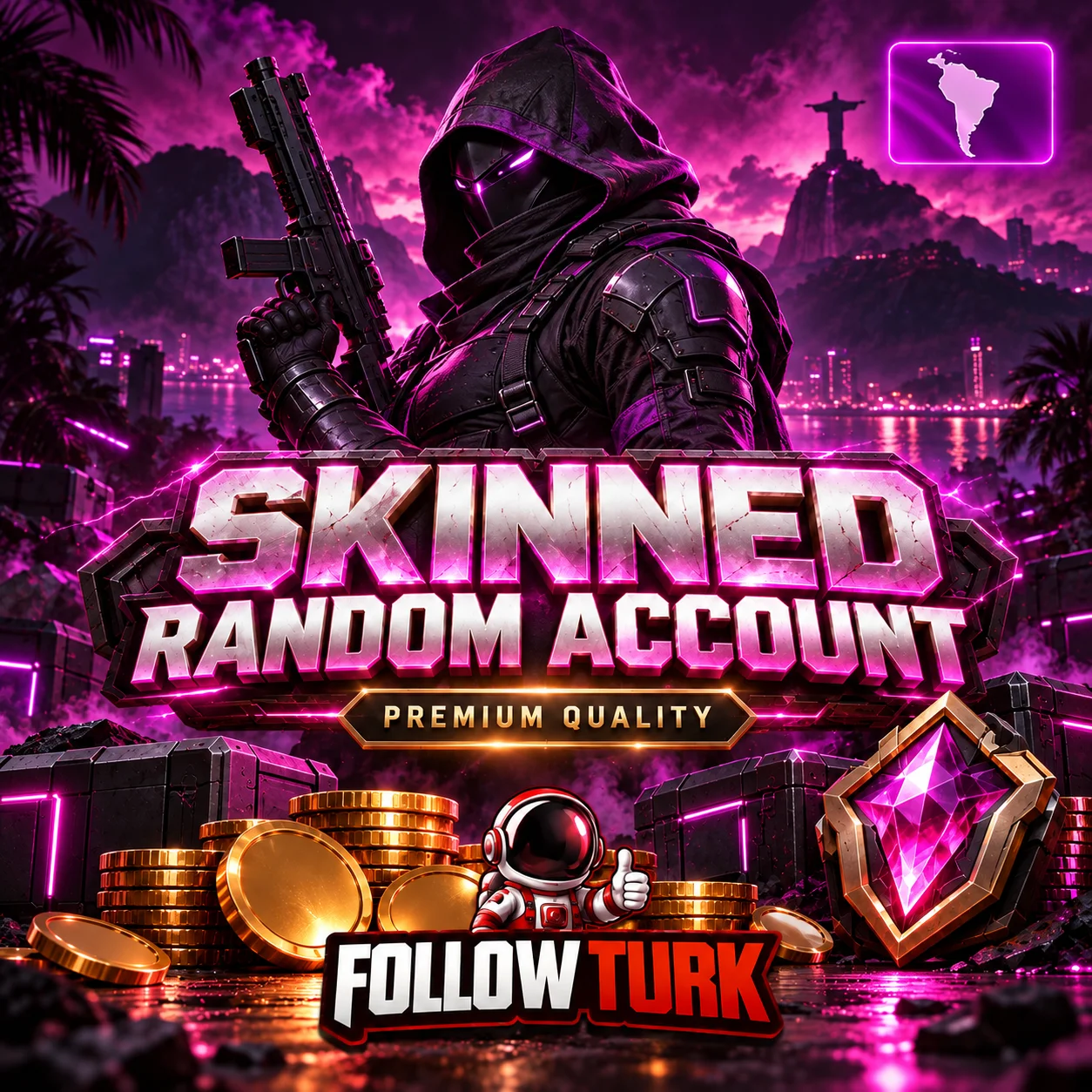 LA – Lateinamerika Random Skin-Account – Vollzugriff - FollowTurk