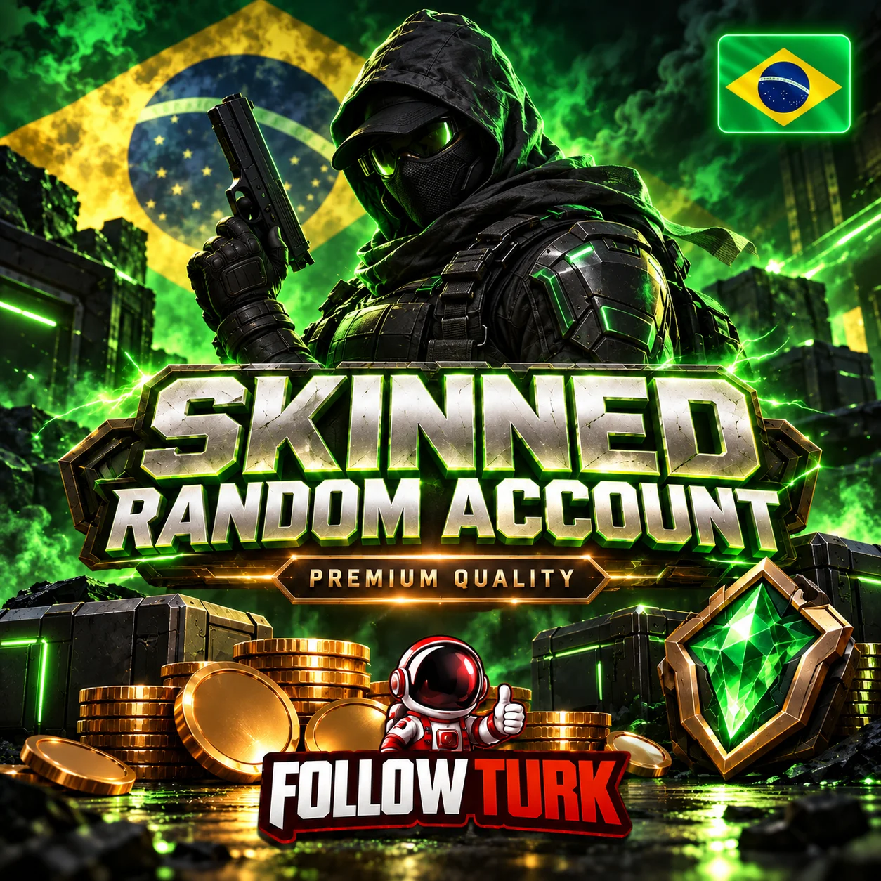 BR – Brasilien Random Skinned Account – Full Access - FollowTurk
