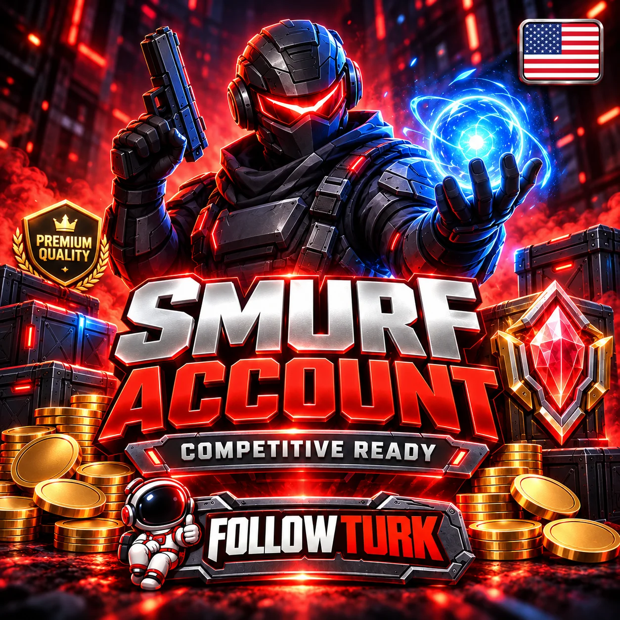 North America Smurf Account (NA) für Valo - FollowTurk
