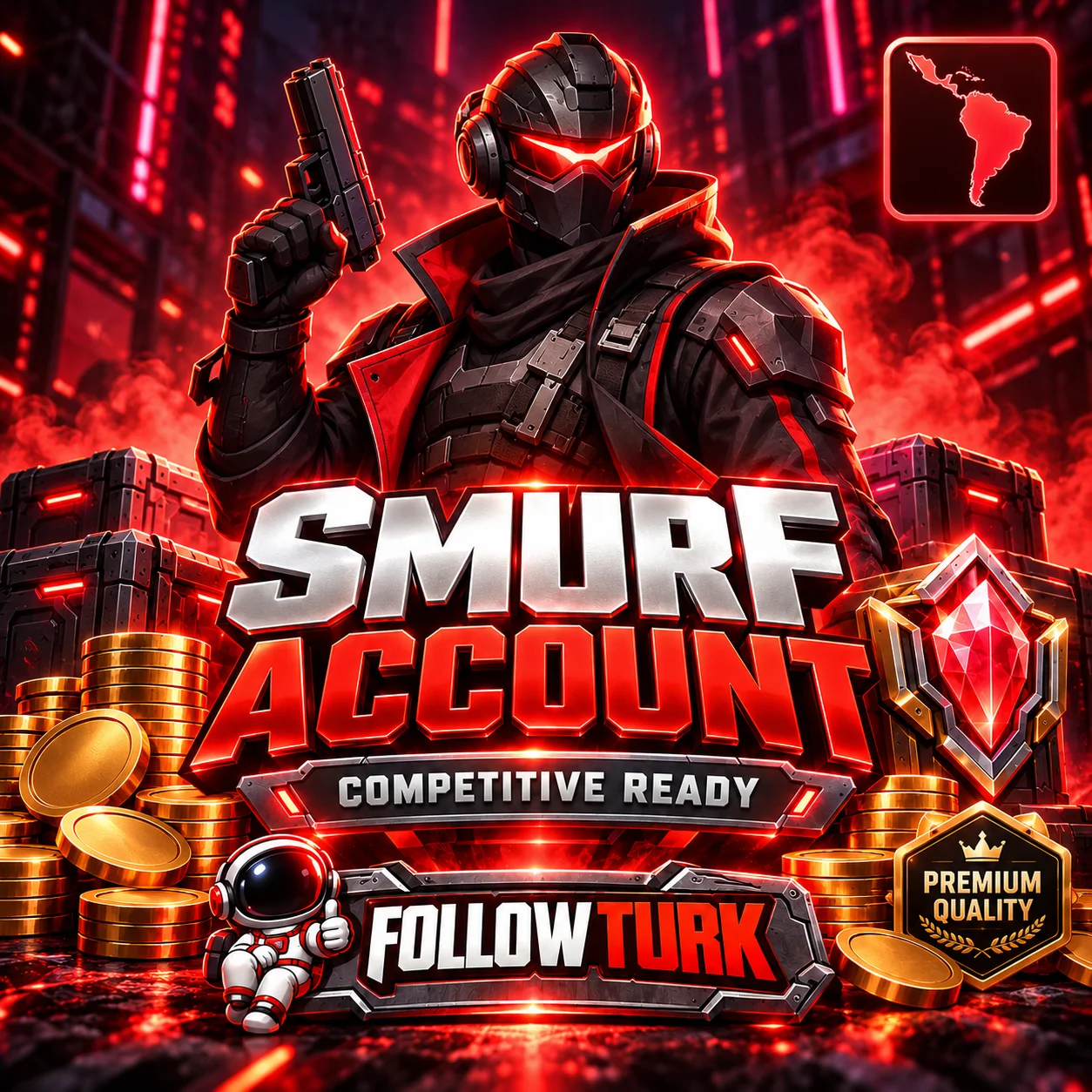 Lateinamerika Smurf Account (LA) - FollowTurk