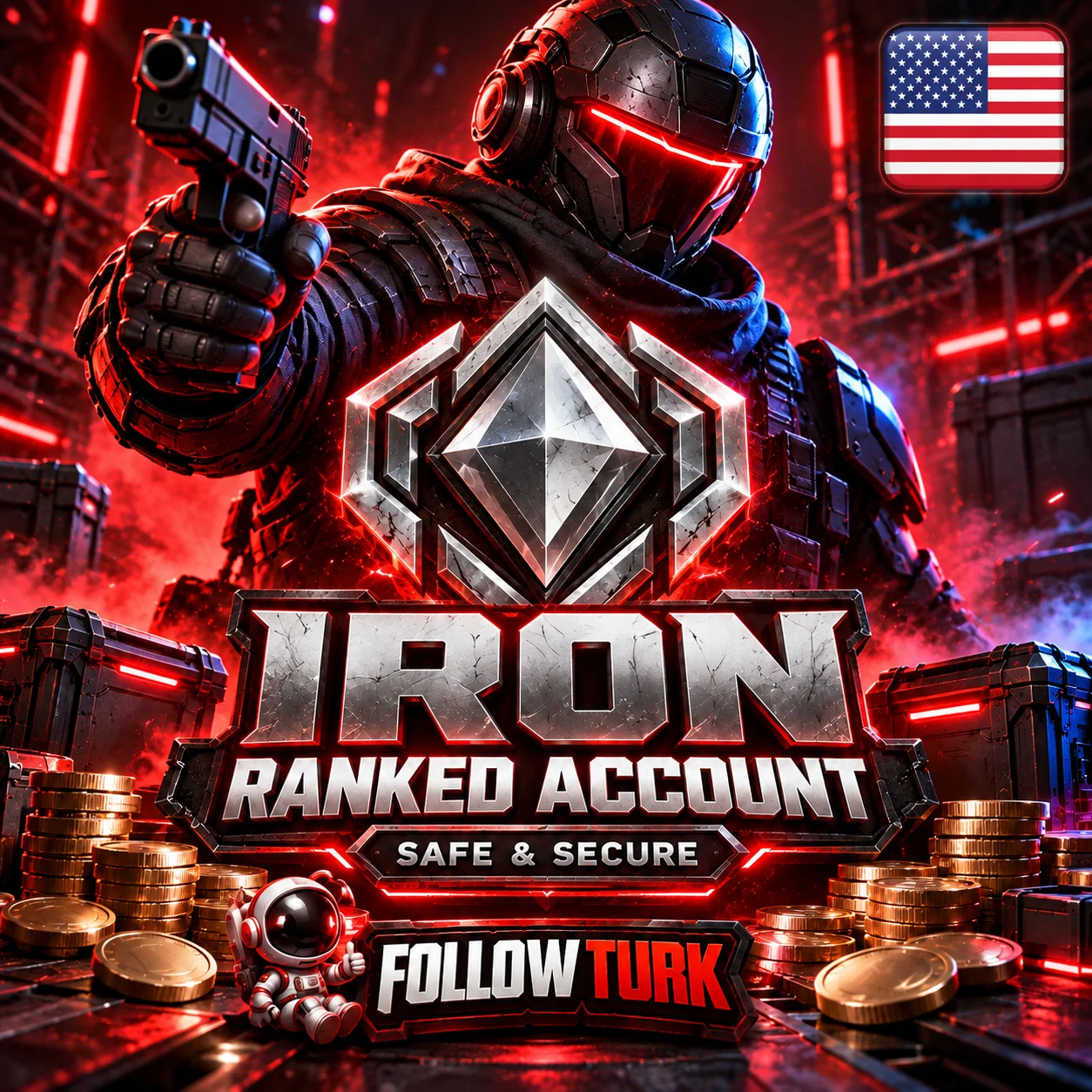 Nordamerika (NA) Iron Account für Valo - FollowTurk