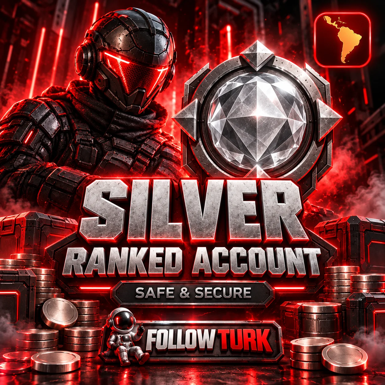 Lateinamerika (LA) Silber-Account für Valo - FollowTurk