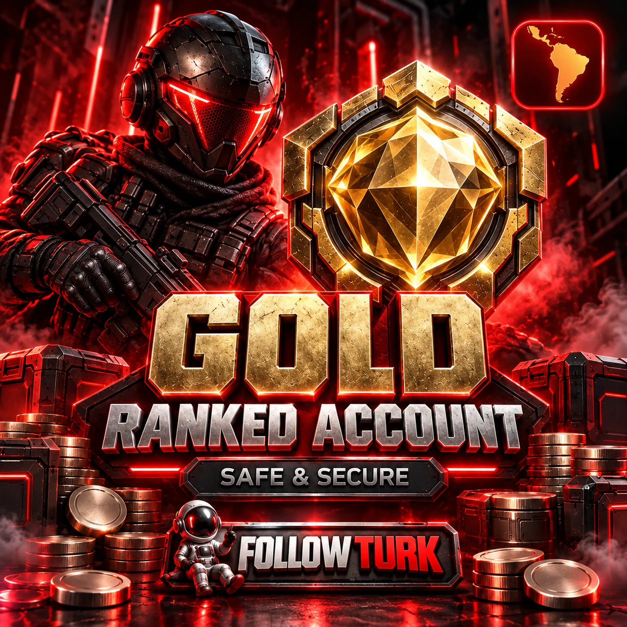 Latin America – LA Gold-Rang Account - FollowTurk
