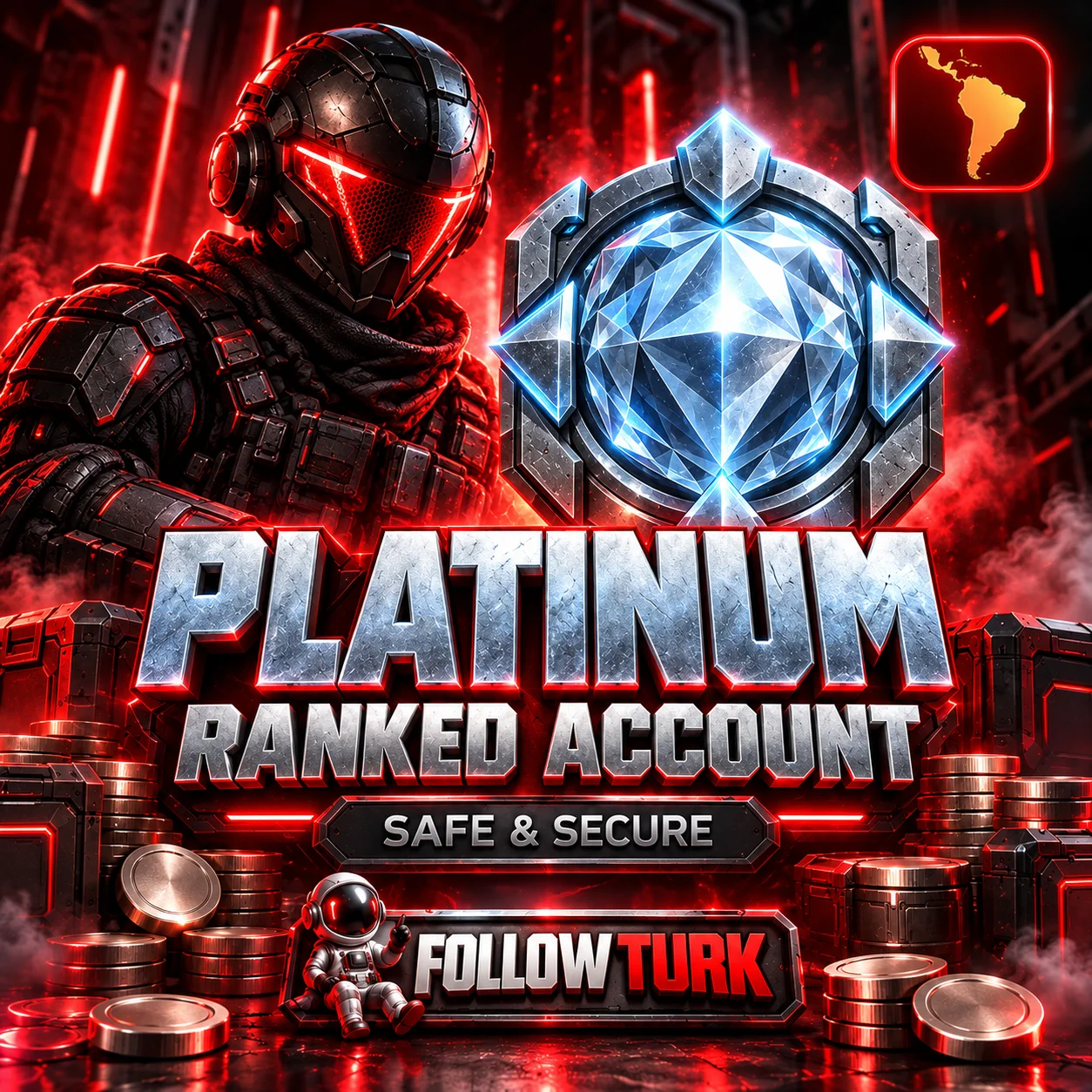 Lateinamerika (LA) – Valo Platin-Account - FollowTurk